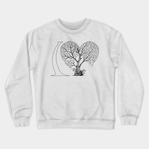 I love trees -Nature is my love-Happy trees Crewneck Sweatshirt by KrasiStaleva